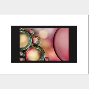 Bubble Abstract with Pink Sparkle Posters and Art